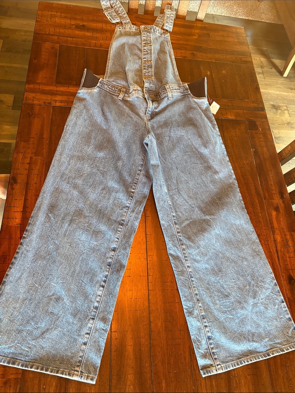 Isabel Maternity Denim Overalls - Size 10 - NWT